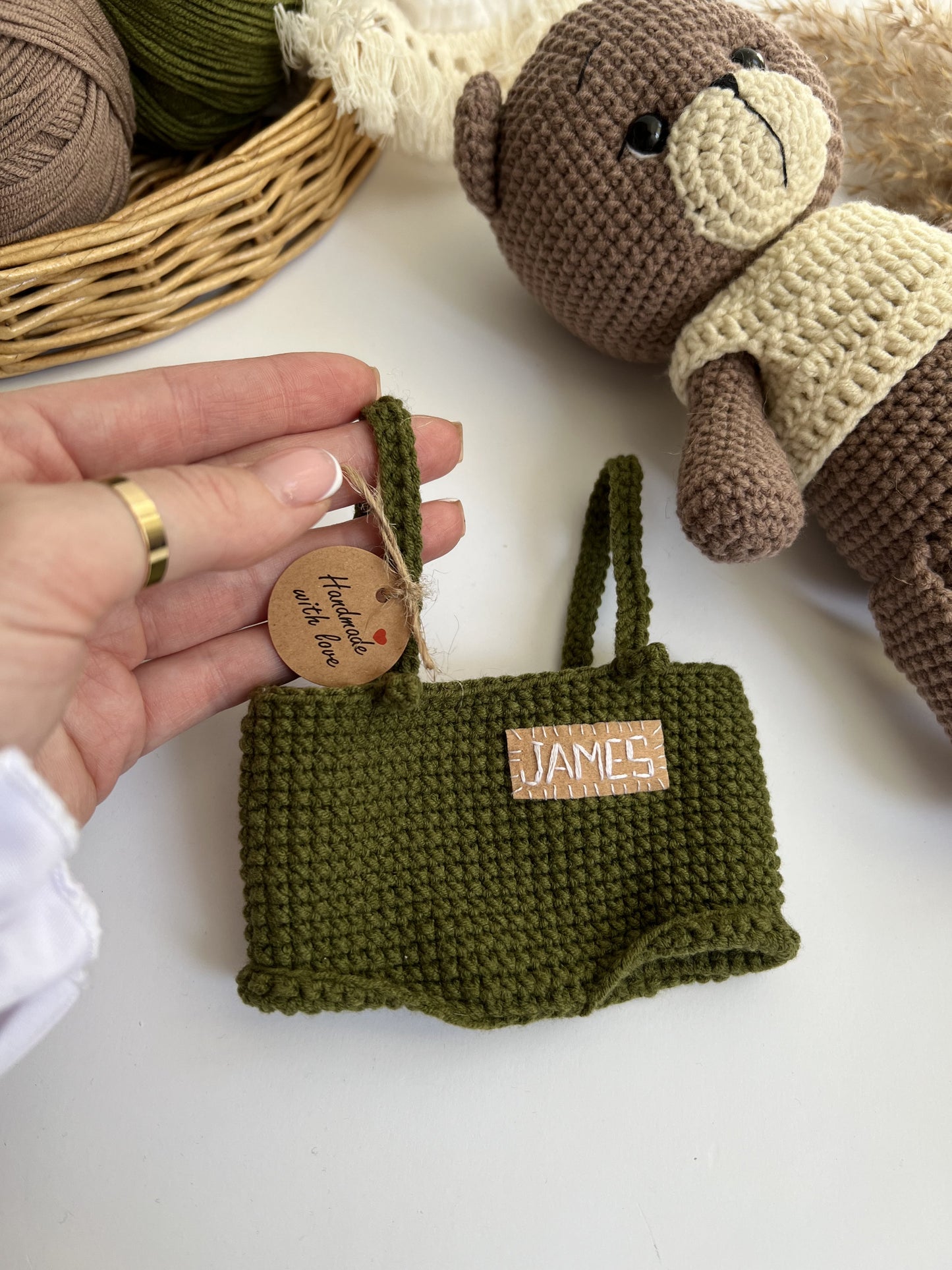 Personalized crochet Teddy Bear
