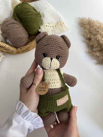 Personalized crochet Teddy Bear