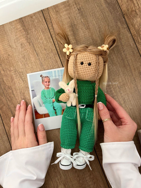 Unique Handmade Crochet Portrait Doll